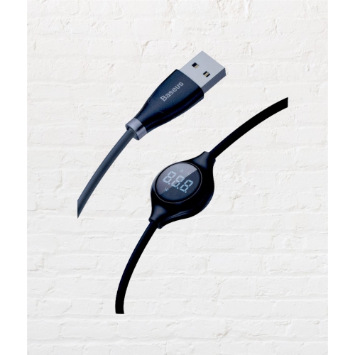 USB кабель Lightning Baseus CALEYE-01 LED 1.2м черный