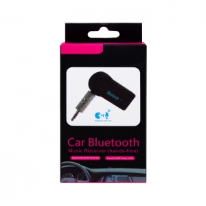 Автомобильный AUX Bluetooth адаптер Car Music Receiver (hand-free) черный