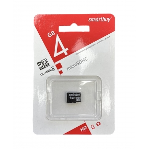 MicroSD 4GB Smartbuy SB4GBSDCL10-01