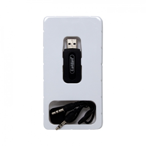 Автомобильный AUX Bluetooth адаптер Earldom ET-M22 (3.5mm USB выход) черный