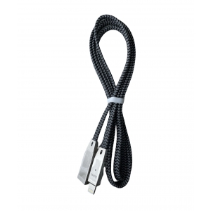 USB кабель Lightning HOCO U11 1.2м черно-белый