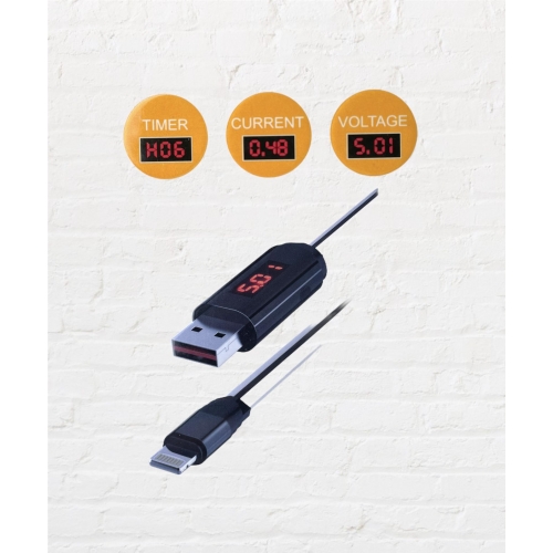 USB кабель Lightning HOCO U29 LED 1м белый